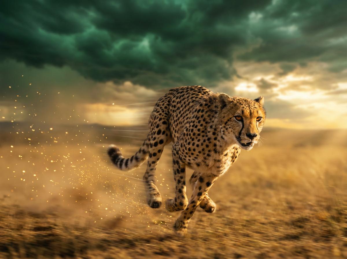 推特-猎豹百米冲刺视频