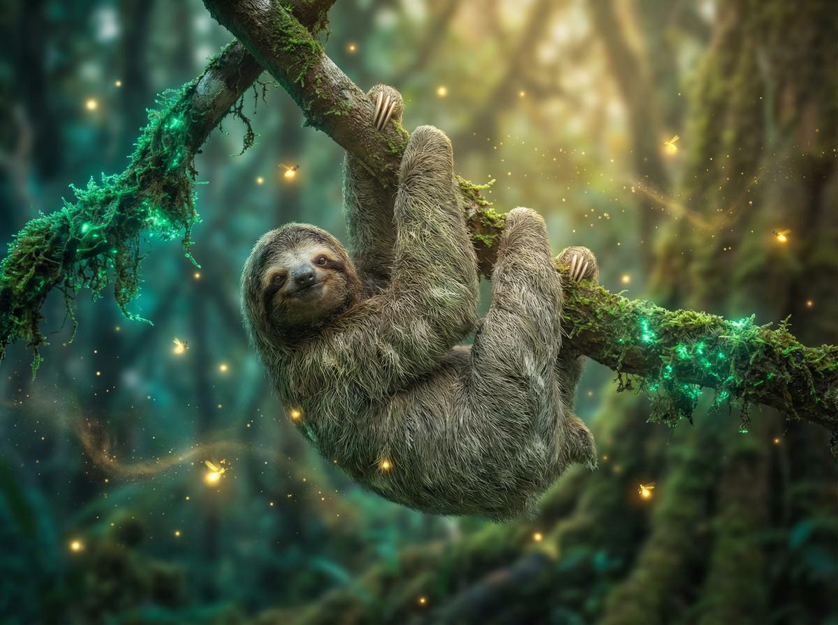 推特-树懒雨林慢生活视频